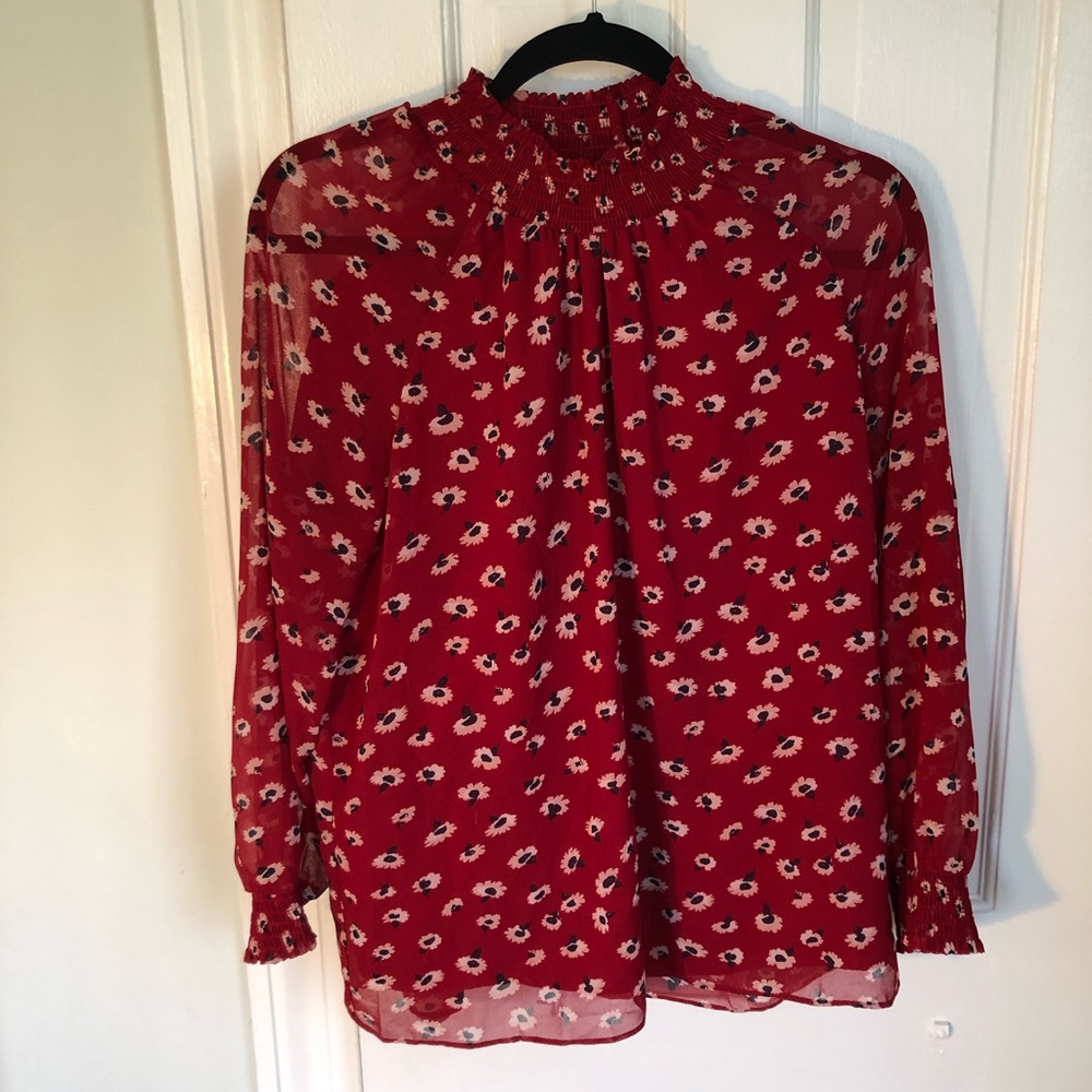 Madewell Printed Blouse (size medium)